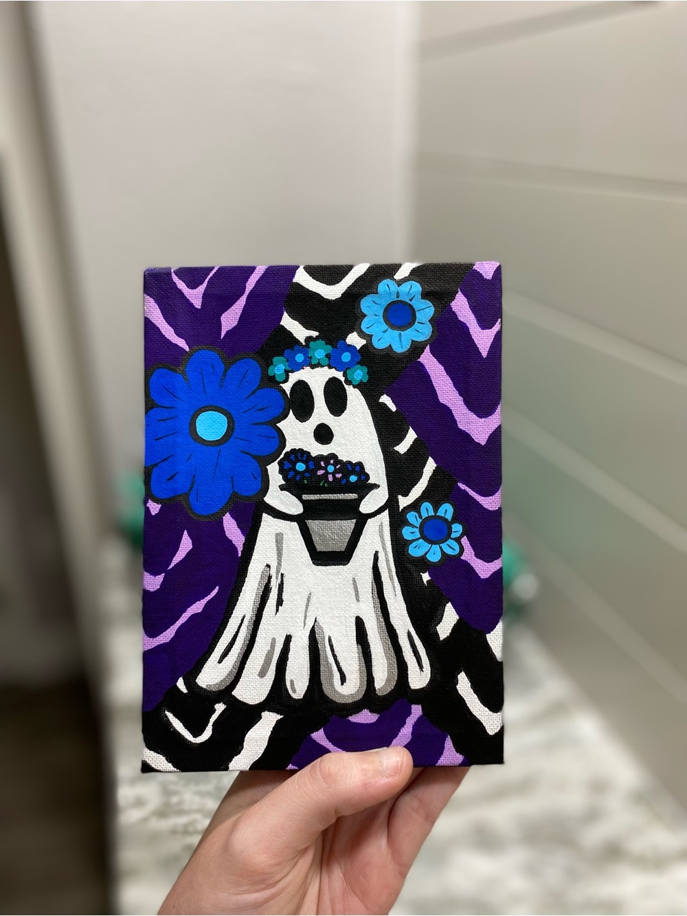 Flower Ghost Canvas Art - Picture 2 of 4